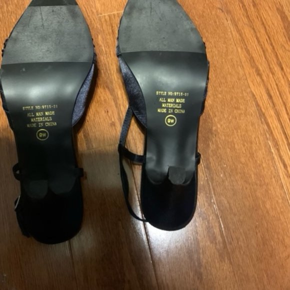 Blue Satin Shoes - Picture 2 of 3